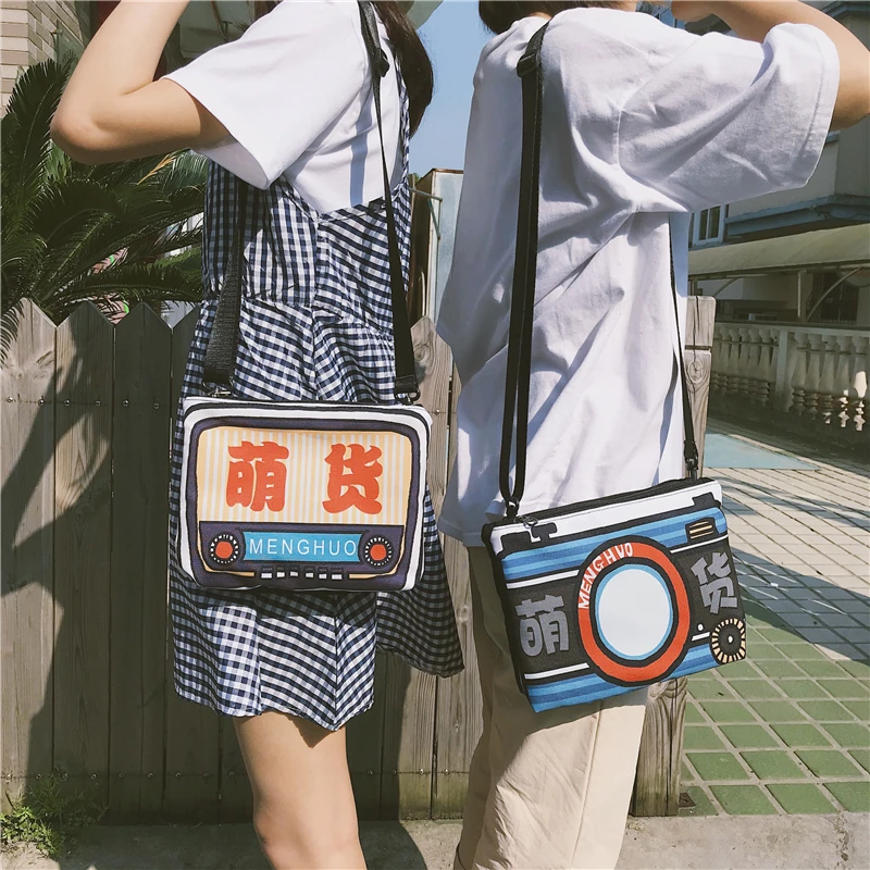 Menghuo 2018 Personality Retro 3D TV Tape Camera Radio Shape Women Handbag Ladies Shoulder Bag Messenger Bag Rock Cross-body Bag (23)
