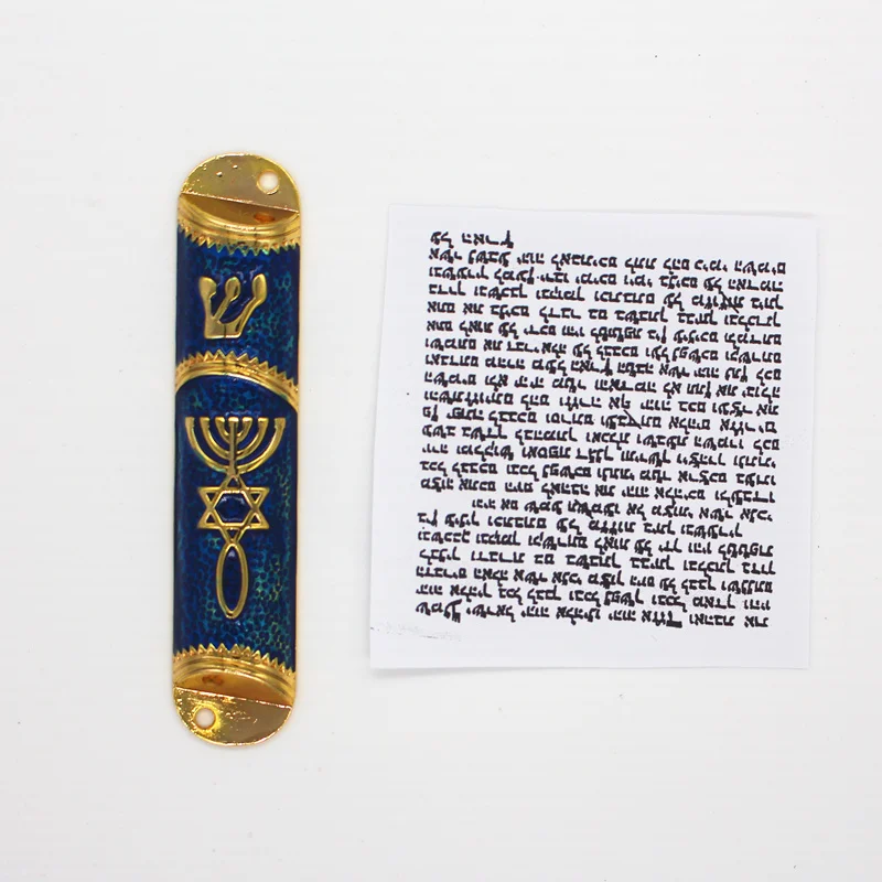 Messianic Mezuzah гравированный и украшенный лазером Mezuza иудейский Mezuzah