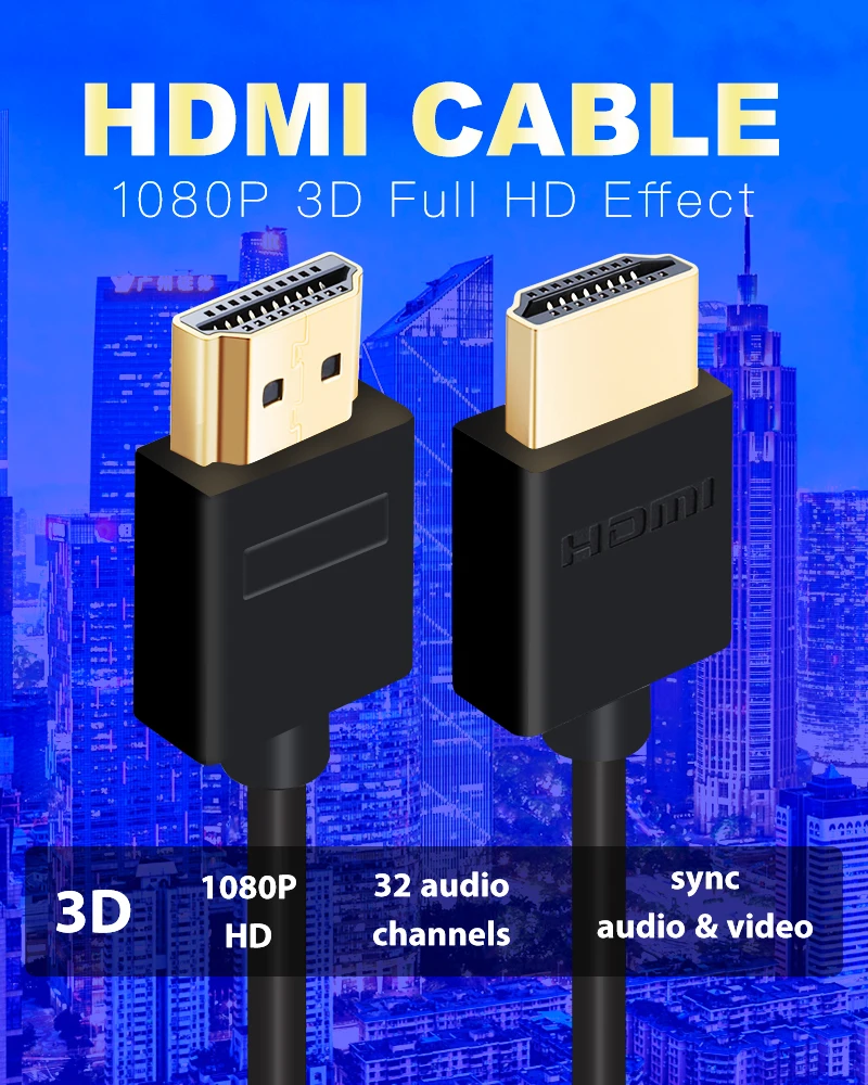 Shuliancable Высокоскоростной HDMI кабель 2,0 4K 1080P 3D для HD TV Xbox PS3 компьютерный кабель 0,3 м 1 м 1,5 м 2 м 3 м 5 м 7,5 м 10 м