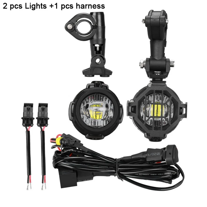 1  1 set 40W Motorcycle LED Auxiliary Fog Light Spot Driving Lamps For MW R1200GSADVF800GSF700GSF650FS (19) 1