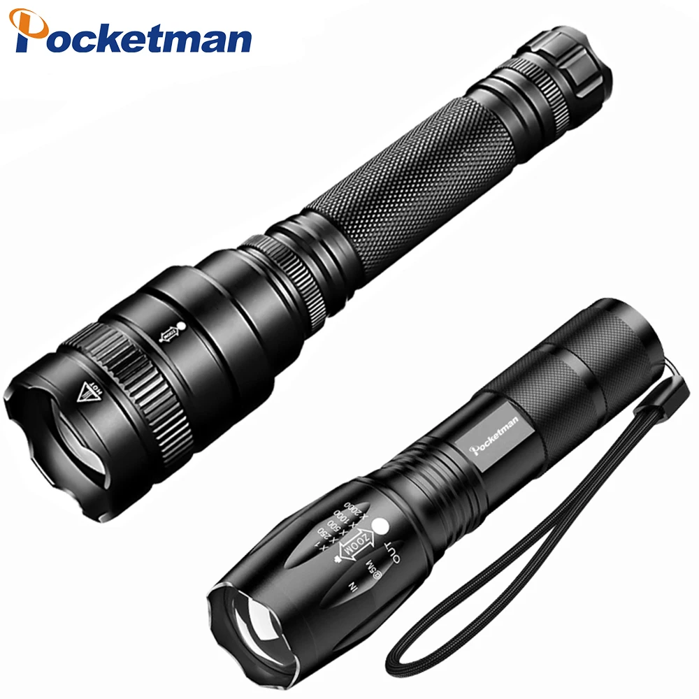 Pocketman светодиодный фонарик масштабируемый XHP50 V6 супер яркий водонепроницаемый
