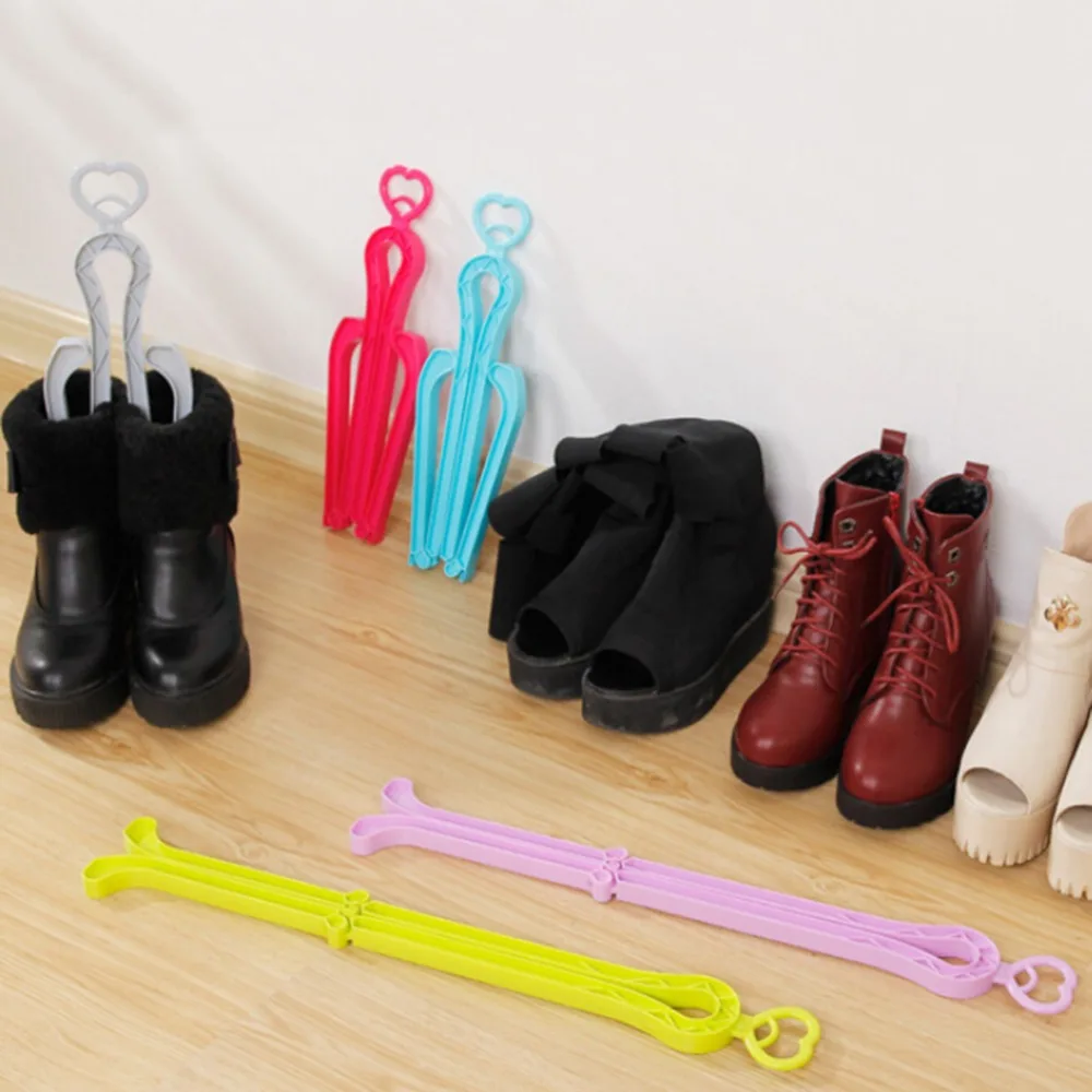 

1PCS Candy colors Plastic Long Boots Shaper Stretcher Trees Supporter Shaft Keeper Holder Organizer Storage Boots Stand Holder