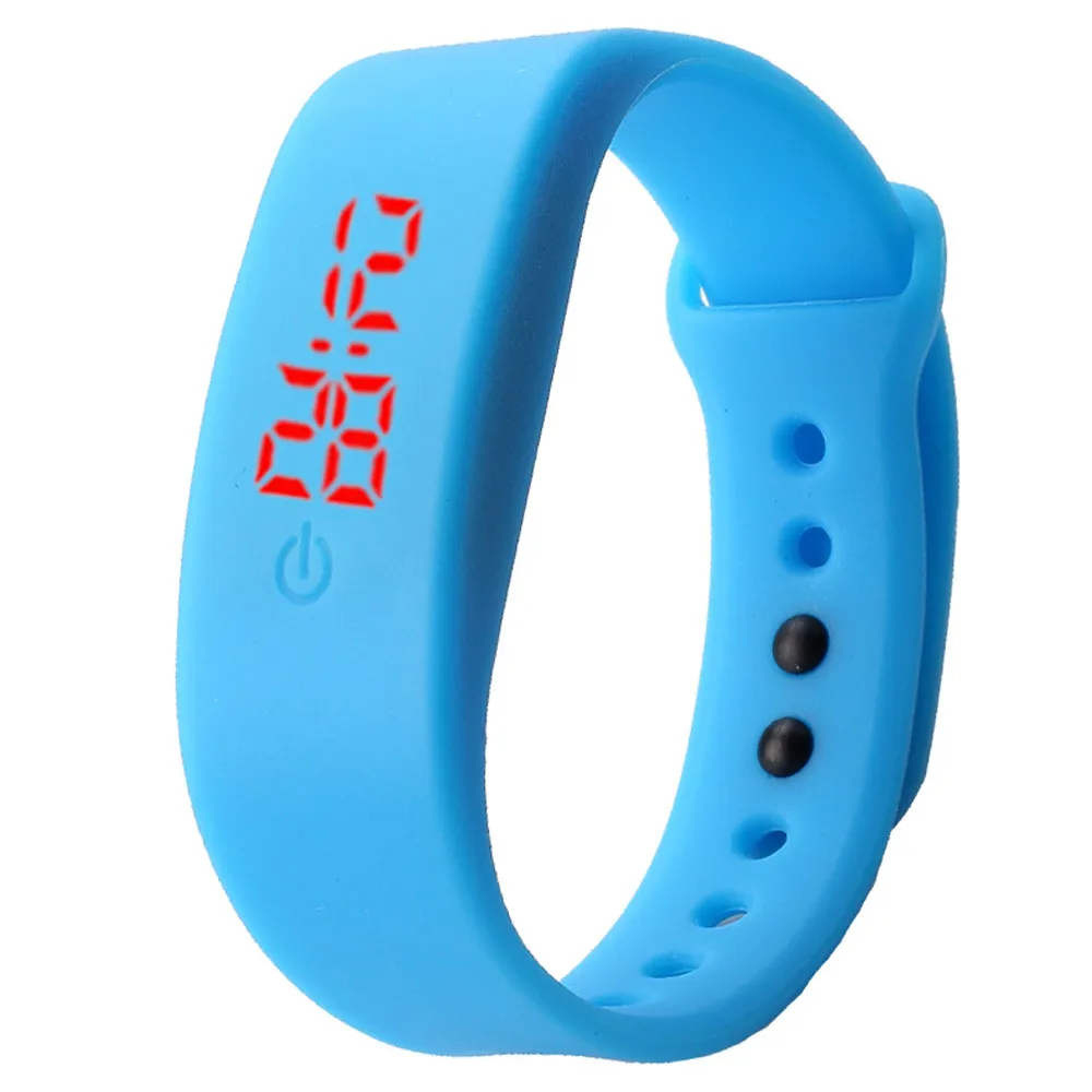 

OTOKY Womens Mens Rubber LED Watch Date Sports Bracelet Digital Wrist Watch Children Kids Watches Band Special Gift NI14
