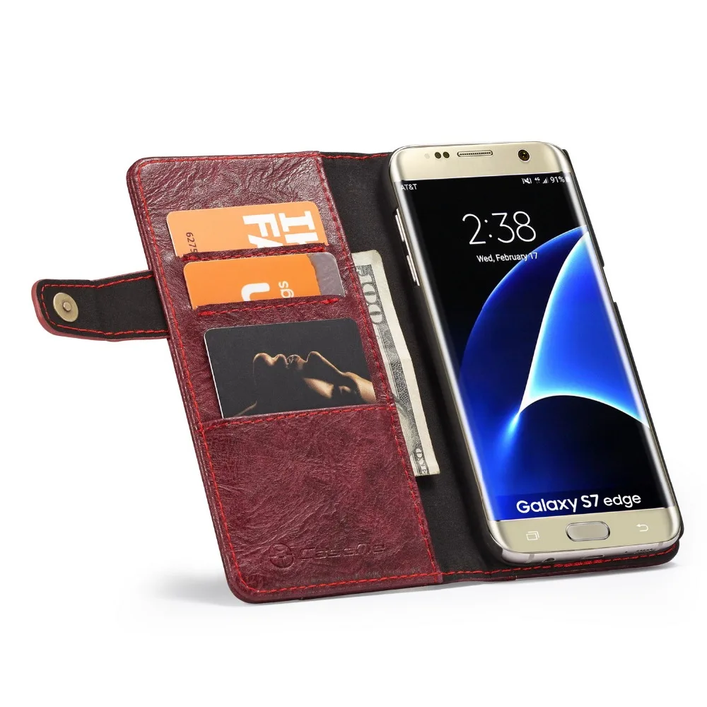 Чехол для samsung Galaxy S7 край Роскошный чехол-книжка Винтаж из искусственной кожи магнитные чехлы-бумажники с отделениями для противоударный чехол для телефона чехол для Galaxy S7 Edge