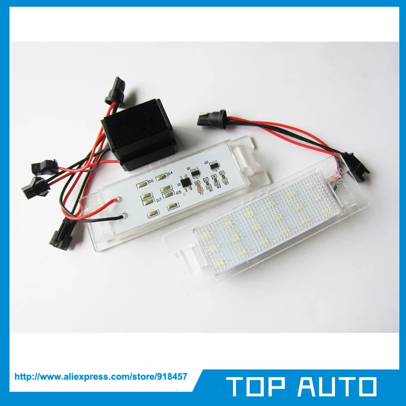 1Pair LED Number License Plate Light for Vauxhall Opel Astra H J/Corsa