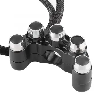 

7/8inch 22mm Motorcycle CNC Aluminium Handlebar Switch ON/OFF Automatic Return 5 Button Motorcycle Accessories high quality