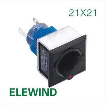 

ELEWIND 22mm Square RING illuminated selector switch (PB223PF-11X/21/R/12V/IP65)
