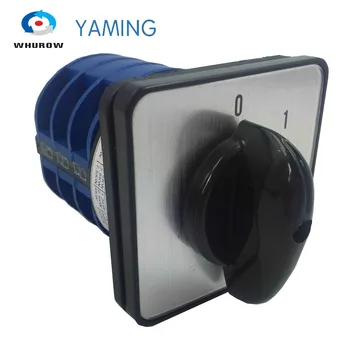 

Yaming electric LW26-32/3 universal changeover rotary cam switch 660V 32A 3 poles 2 position 0-1 on-off control motor