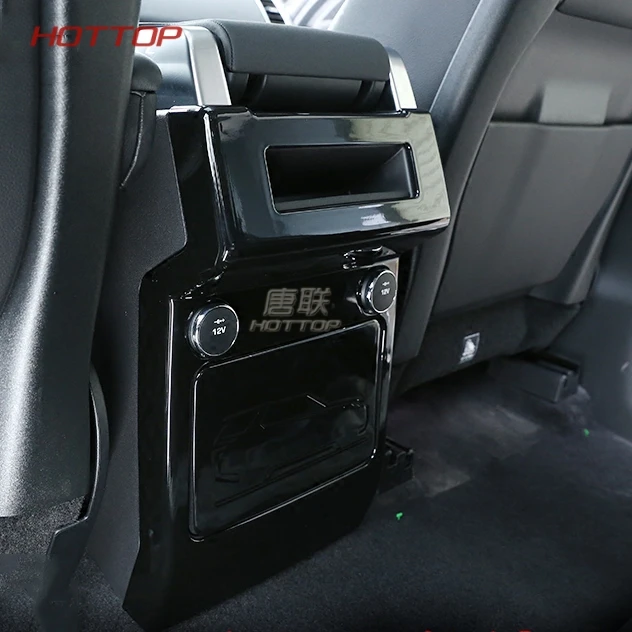 

Rear Row Air Conditioning Vent Outlet Cover Trim Accessory FIT For Land rover Discovery 5 2017 2018 Gloss Black ABS Chrome