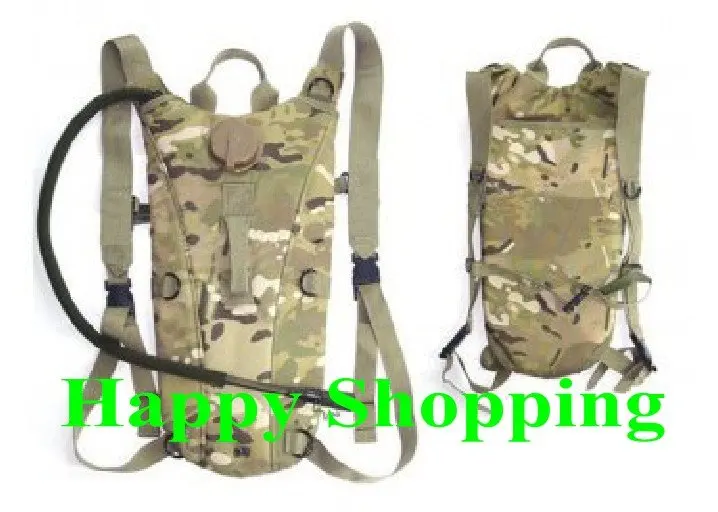 

Tactical 2.5L hydration backpack water bag pouch with bladder Multicam outdoor hunting