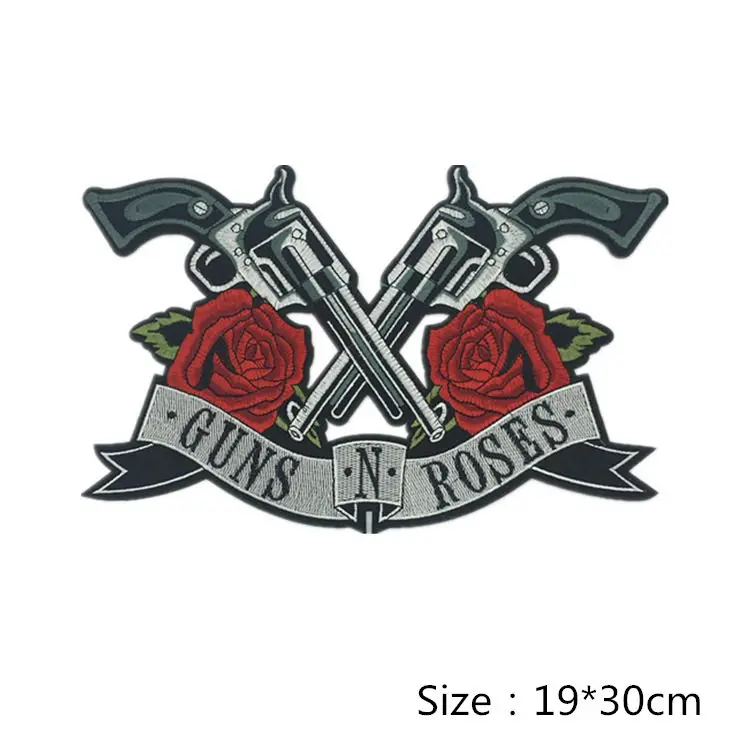1 комплект, Новое поступление, guns N Roses, большие нашивки, железная нашивка/вышитая нашивка-аппликация для DIY, футболка, джинсовая куртка, рюкзак