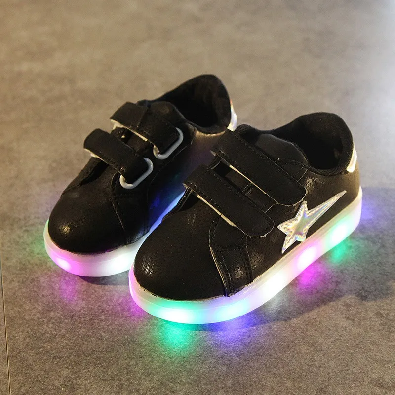 Повседневная подсветка дети 2018 обувь для девочек мальчиков светящиеся камуфляжные кроссовки светодио дный подсветкой