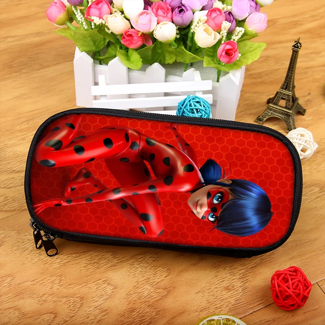 Miraculous Ladybug Marinette Boy Girl Cartoon Pencil Case Bag School