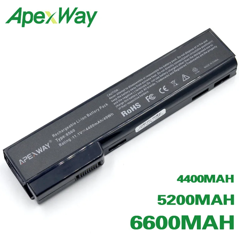 Аккумулятор ApexWay для HP EliteBook 8460p 8460w 8560p ProBook 6360b 6460b 6465b 6560b 6565b 628369-421 628664-001 |