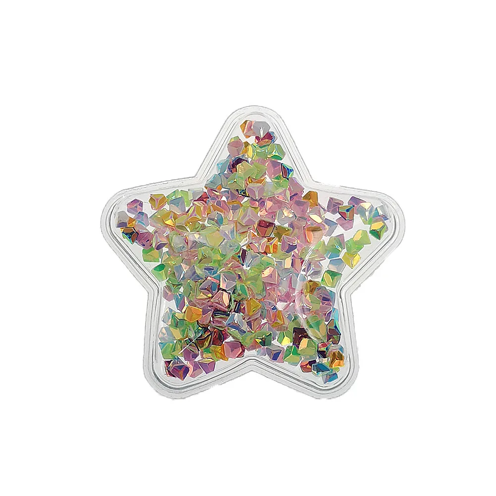 

3pcs Transparent Sequined Flowing Confetti Star Crown For Party Christmas Decor, Kids clip and DIY No Clip Hair Clip Accessories