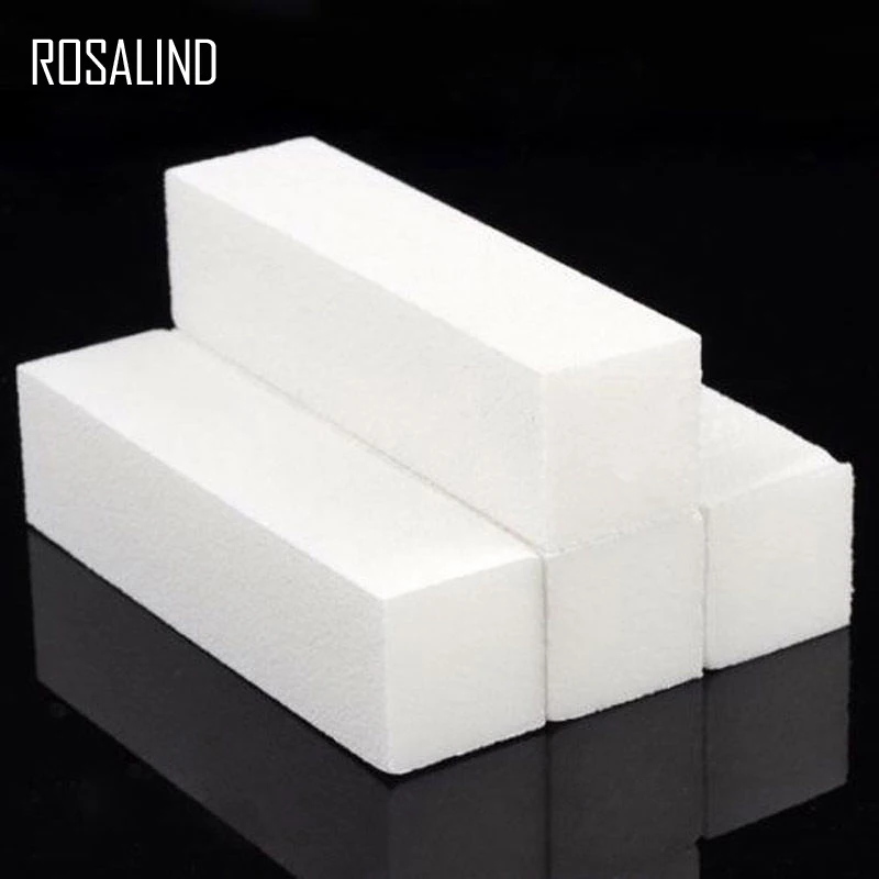 ROSALIND 4 шт./лот инструменты для ногтей буферная пилка блок белый DIY Дизайн женщина