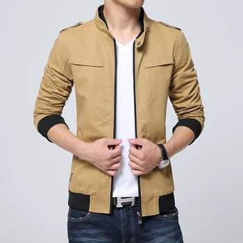 

New Spring Autumn Men Casual Jacket Coat Men's Fashion Washed Washed cotton Brand-Clothing Jackets Male Slim Fit Coats