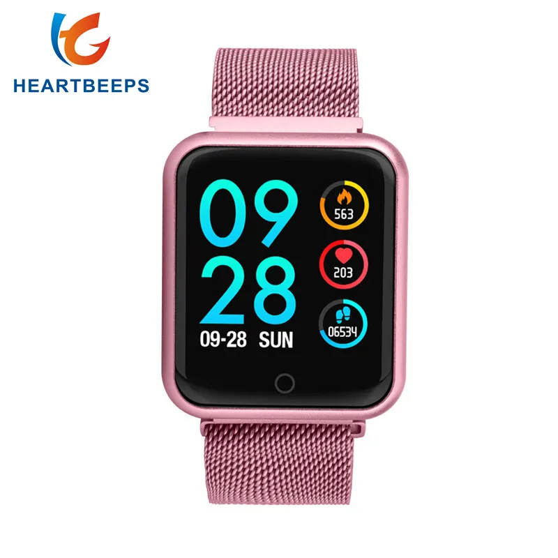 i P68 30M waterproo Fashion Smart Watch Women With Heart Rate Monitor Blood Pressure Blood Oxygen Sport Activity Tracker Fitness