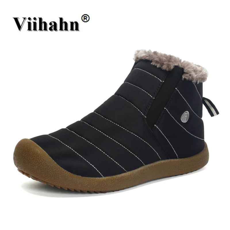 

Viihahn Running Shoes Men Winter Snow Boots Sports Shoes Plush Inside Antiskid Bottom Keep Warm Waterproof Plus Size 36-48