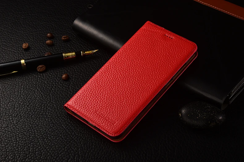 Tampa do Suporte de Couro Cases de Telefone Capa para Meizu Case Kezihome Litchi Genuine Leather Flip Pro6 Coque 6 Pro 17 Estojos p carteira