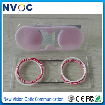 

4Pcs/Lot,50/50,1X2 Steel Tube FBT 1*2 Fiber Opitc Coupler/Splitter,SM,Single Window,1490nm,0.9mm,1M,No Connector