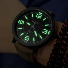 Yazole Top Brand Leather Strap Quartz Watch Men Light Luminous Electronic Sport Watch Big Dial Mens Watches Reloj Hombre 319