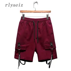 Rlyaeiz Лето 2018 г. Новый Досуг для мужчин's шорты для женщин удобные брюки карго треники Модные свободные однотонная одежда