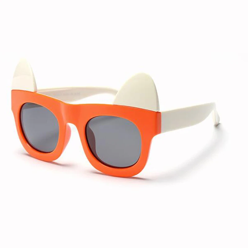 Модные новые детские солнечные очки с милыми ушками для мальчиков, Детские поляризационные с рисунком собаки, поляризованный Polaroid, вечерние, подарок на день рождения, 8105