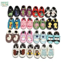 37 стилей, мультяшный принт, натуральная кожа, детская обувь новорожденного, мальчики, девочки, мягкая обувь, противоскользящие детские кроватки, 0-24 месяца
