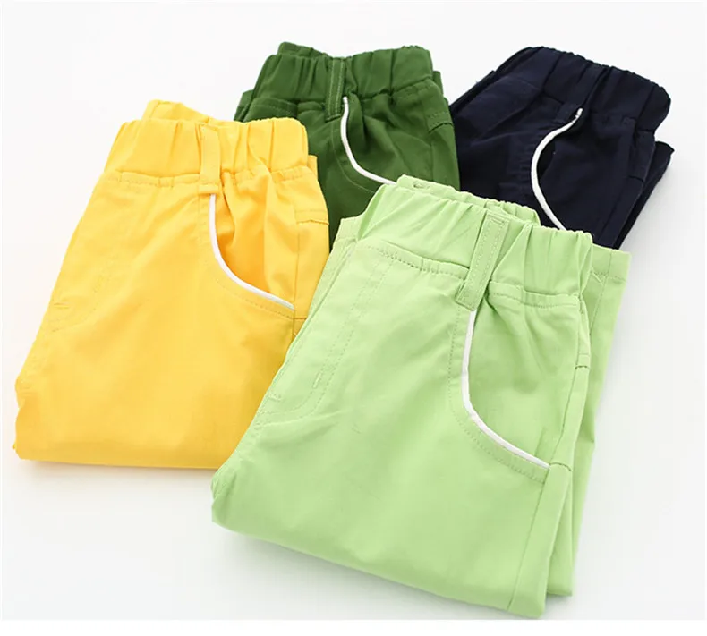 3-10 y summer clothes kids boys pants knee length pants for the boy casual children trousers solid color boys clothes (6)