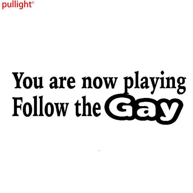 YOU'RE NOW PLAYING GAY BUMPER STICKER FUNNY CAR PAINTWORK STICKER DECAL