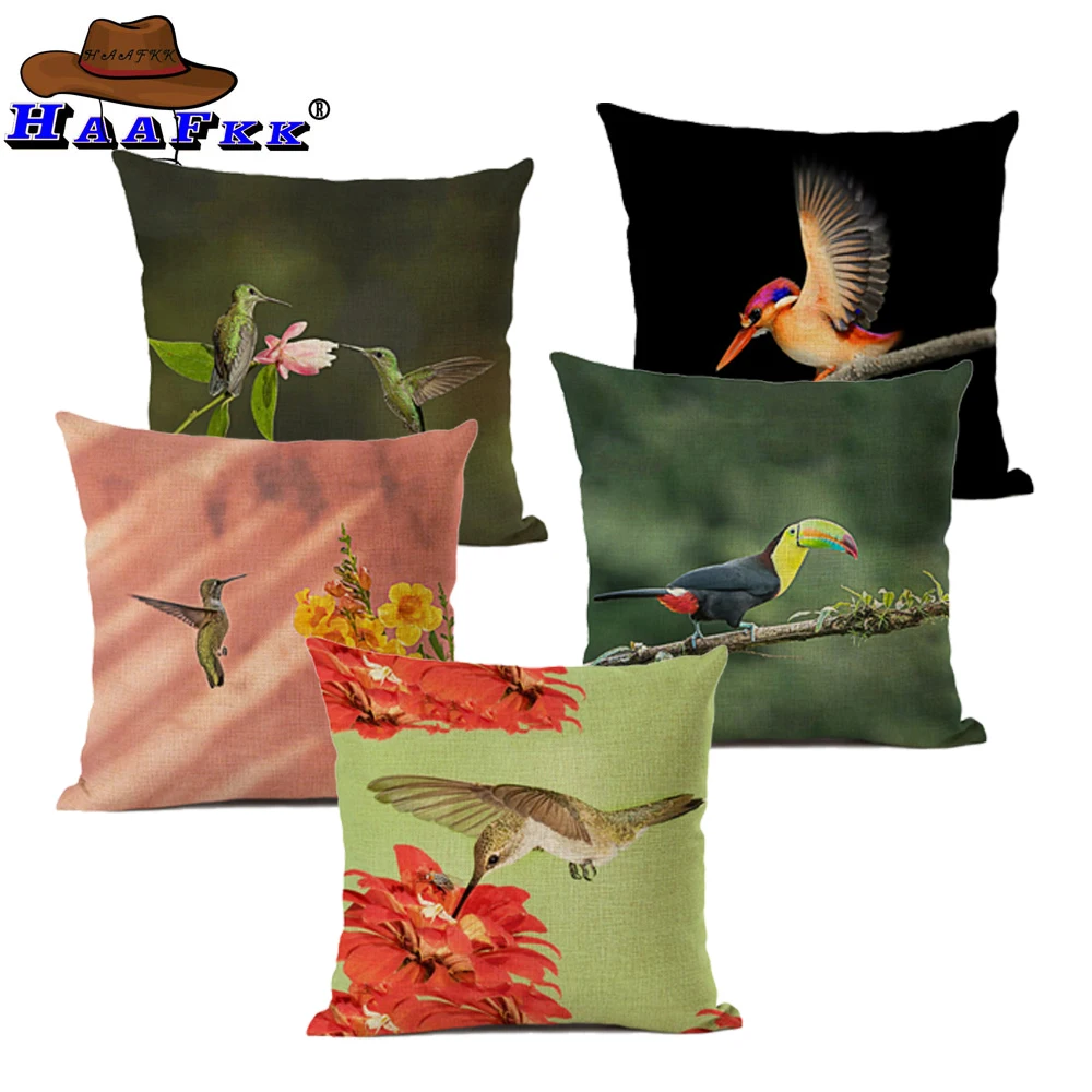 Наволочки для подушек Goldfinch Macaw Toucan голубой Джей искусственный в скандинавском