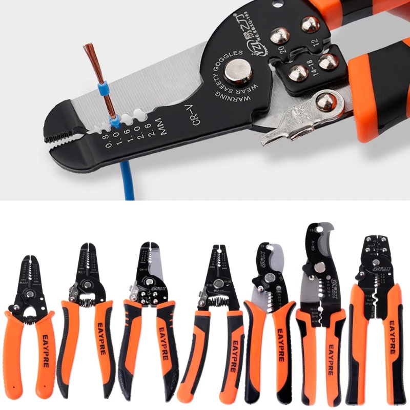  Multifunctional Cable Wire Stripper Cutter Crimper Cutting Pliers Handle Tools - 32855109352