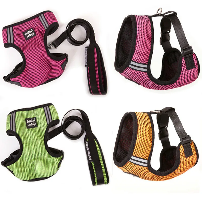 

Pet Dog Harness Leash Training Walk Vest For Small Medium Dogs Cat Harness With Leash Set Chihuahua Dropship Pet Products 8529