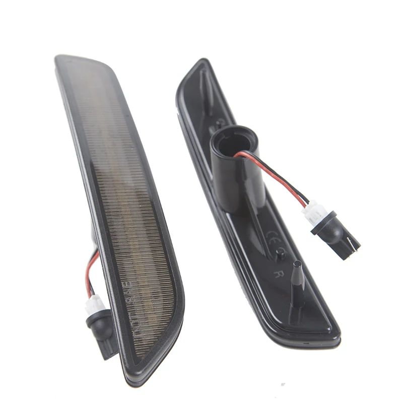 

1 Pair High Power Turn Signal 27-SMD Clear lens Front LED Side Marker Light For Ford Mustang 2010-2014 Install Front Bumper Lamp