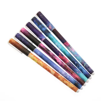 

6pcs/Pocket 6 Different Colors Gel Pen 0.5mm Refill Creative Fresh Cute Watercolor Style Children'S Student Stationery Gift