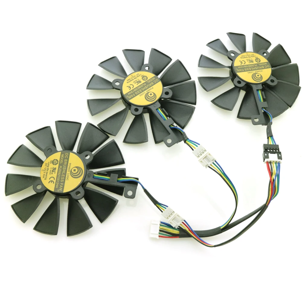 Ventilador de Refrigeração para Asus fã da Placa Novo Strix Gtx1060 oc 1070 1080 Gtx 1080ti rx 480 Rtx2060 Gráfica 87mm Pld09210s12hh Pld09210s12m - Imagem 3