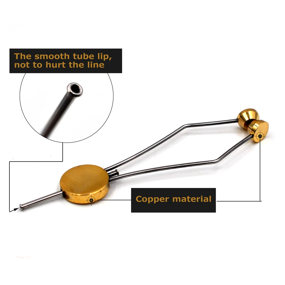 MNFT 1 шт. рыболовные приманки латунный держатель катушки для большого пальца держатель катушки с цилиндрической головкой для завязывания мух или завязывания мух