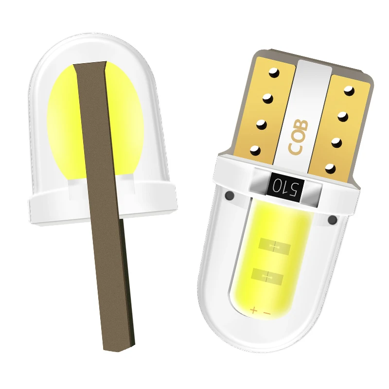 1 шт. мощная светодиодная лампа T10 W5W COB Canbus для автомобиля мотоцикла стоп сигнал