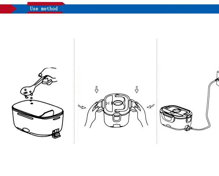 12 В мини электрический автомобиль теплоизоляция Ланч-бокс зарядка горячий рисоварка Многофункциональный штекер пластиковая коробка уплотнение столовые приборы