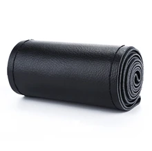  Braid On Steering Wheel Car Steering Wheel Cover With Needles and Thread Artificial Leather Diameter 38cm Auto Car Accessories 