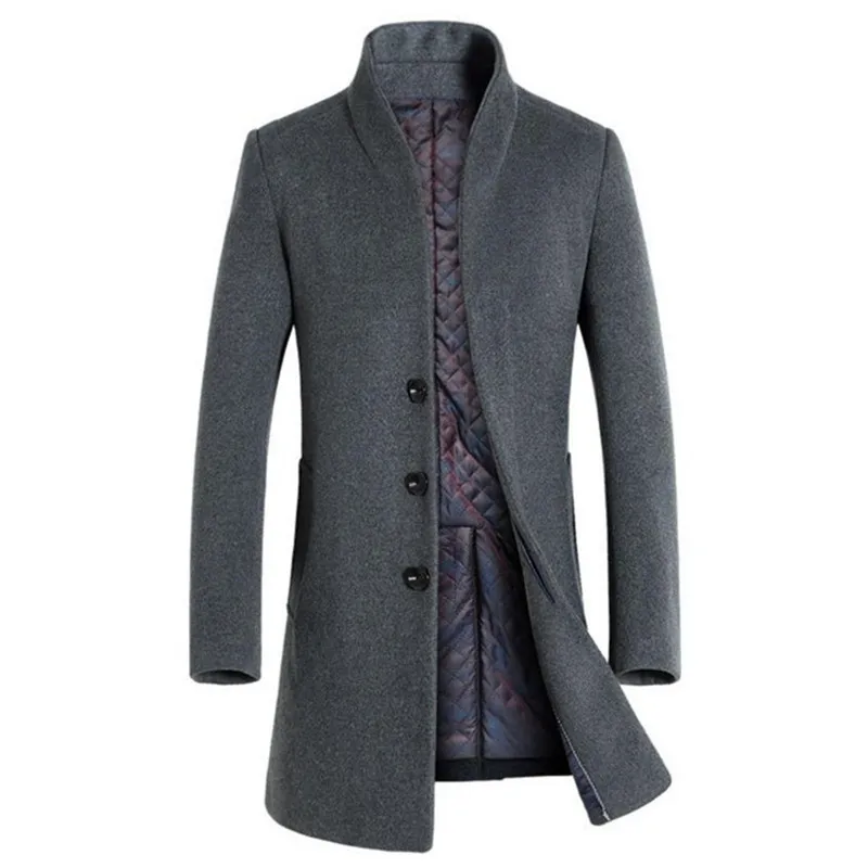 2017 Hot autumn and winter men's jacket coat Business jacket overcoat Windbreaker Solid color Slim free shipping