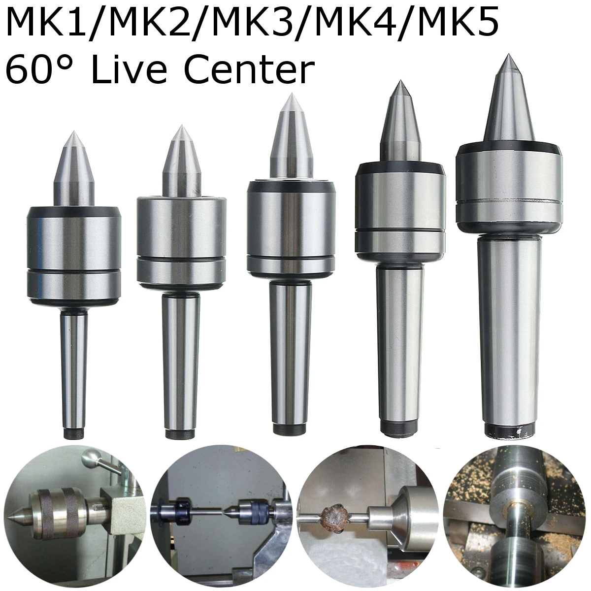 

Pcs Precision MT1/MT2/MT3/MT4/MT5 Rotary Live Center Morse Taper Shaft CNC Lathe Center 60 Degree for High Speed Turning