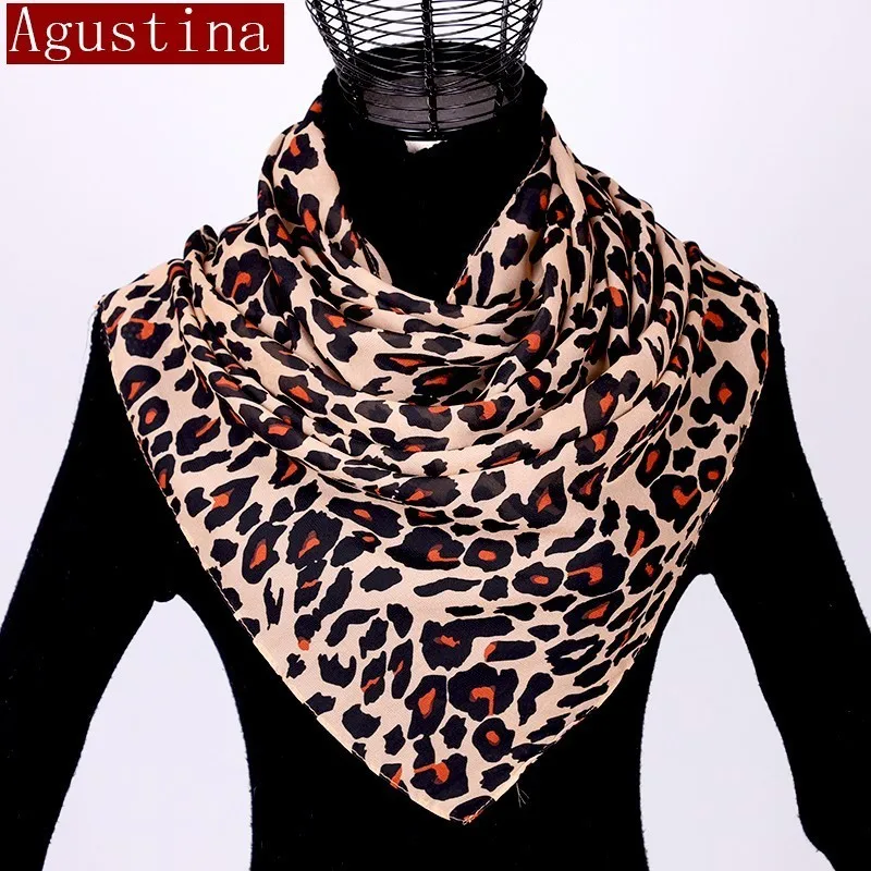 Шифоновый шарф платок с леопардовым принтом женский модный хиджаб зимний luipaard sjaal schal осенние длинные шарфы пончо роскошный женский хиджаб - Цвет: 12