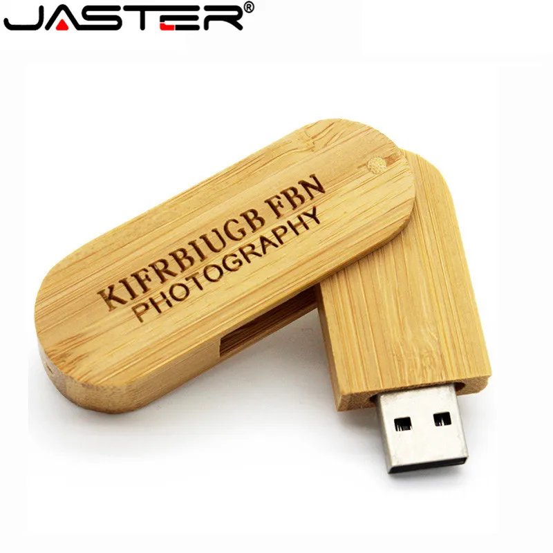 Деревянный портативный USB флэш накопитель JASTER с логотипом под заказ 4 ГБ 8 16 32 64 U