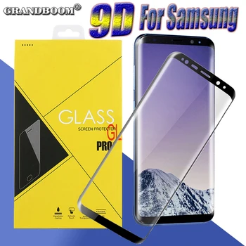 

1000pcs 9D Full Coverage Curved Tempered Glass For Samsung Galaxy S20 Ultra S10 Lite Note 10 Plus 9 8 Screen Protector With Box