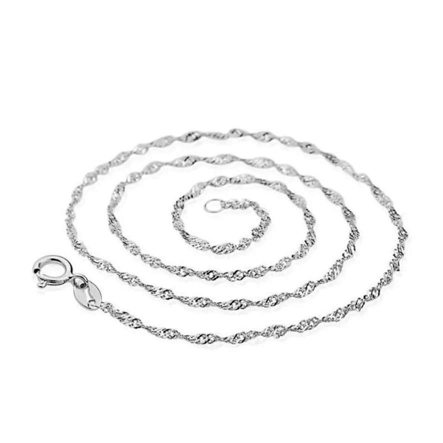 

HOT Brand necklace female models wave chain of high-end women's jewelry, vintage jewelry silver jewelry top 45CM 4#1809172510