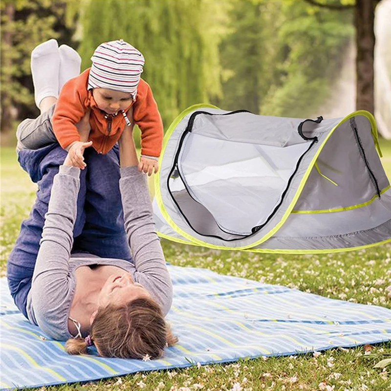 Portable Baby Bed Toy Beach Tent UPF 50+ Sun Shelter Folding Play House Ball Pool Tipi For Outdoor Travel Bed Mosquito Net Toy (5)