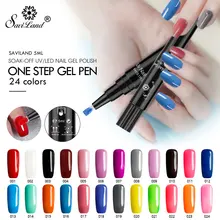Saviland гель для ногтей 3 в 1 один шаг лак для ногтей Ручка 60 цветов Ручка для ногтей не нужна база верхнее покрытие Светодиодный УФ лампа гель лак для нейл-арта