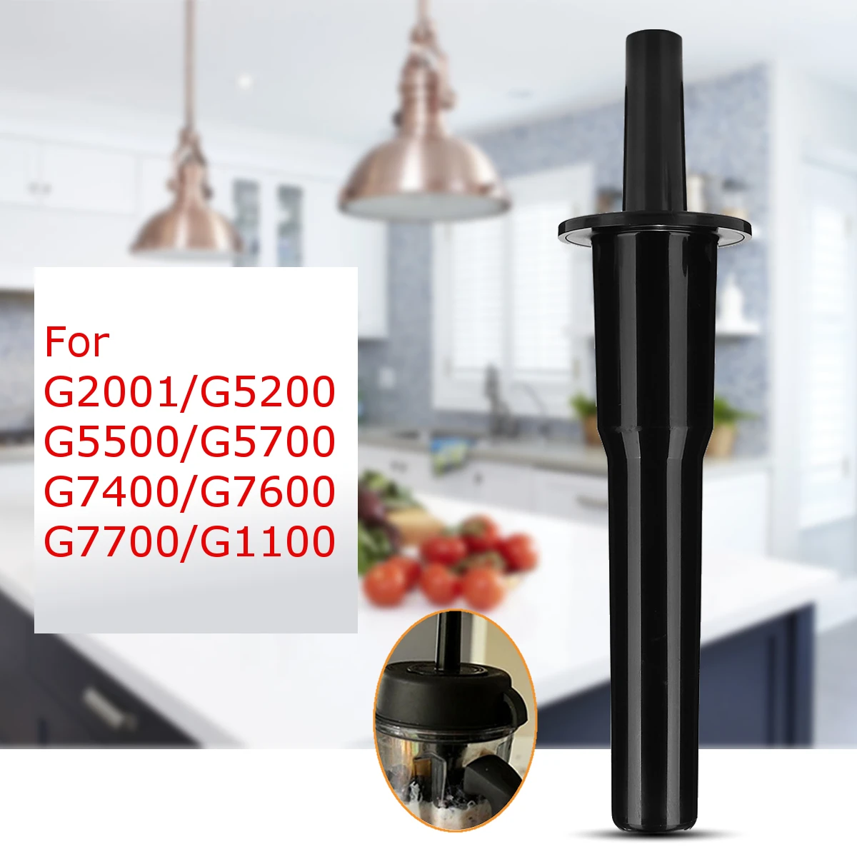 

For G2001/G5200/G5500/G5700/G7400/G7600/G7700/G1100 Blenders Tamper Blenders Black Food Grade Plastic Grade Material